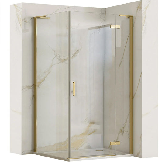 Cabina dus REA Hugo 100x90 Gold Brush  1