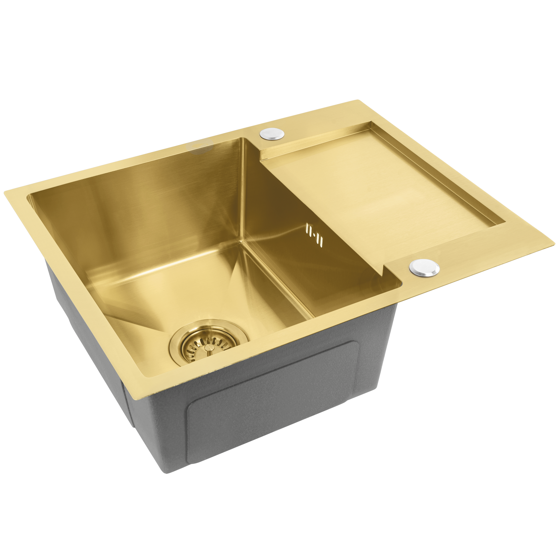 Chiuvetă inox Paul BRUSH GOLD fără robinet de bucătărie 9