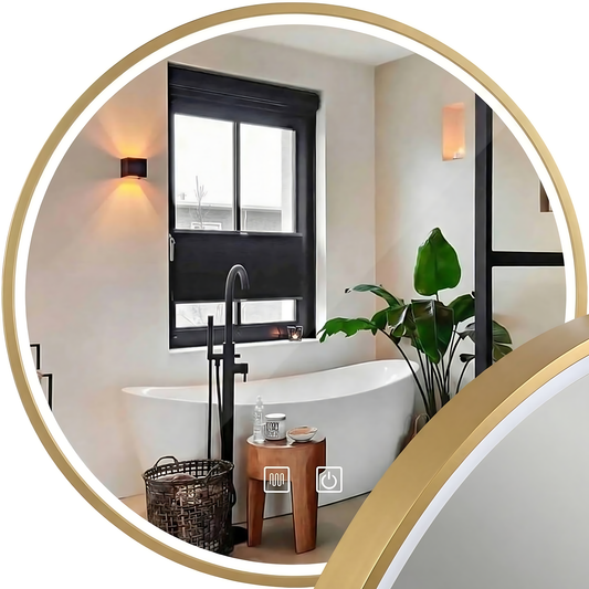 Oglindă LED 100cm MMJ BRUSH GOLD  1