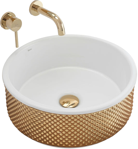 Lavoar de blat Rea Helen Gold White 1