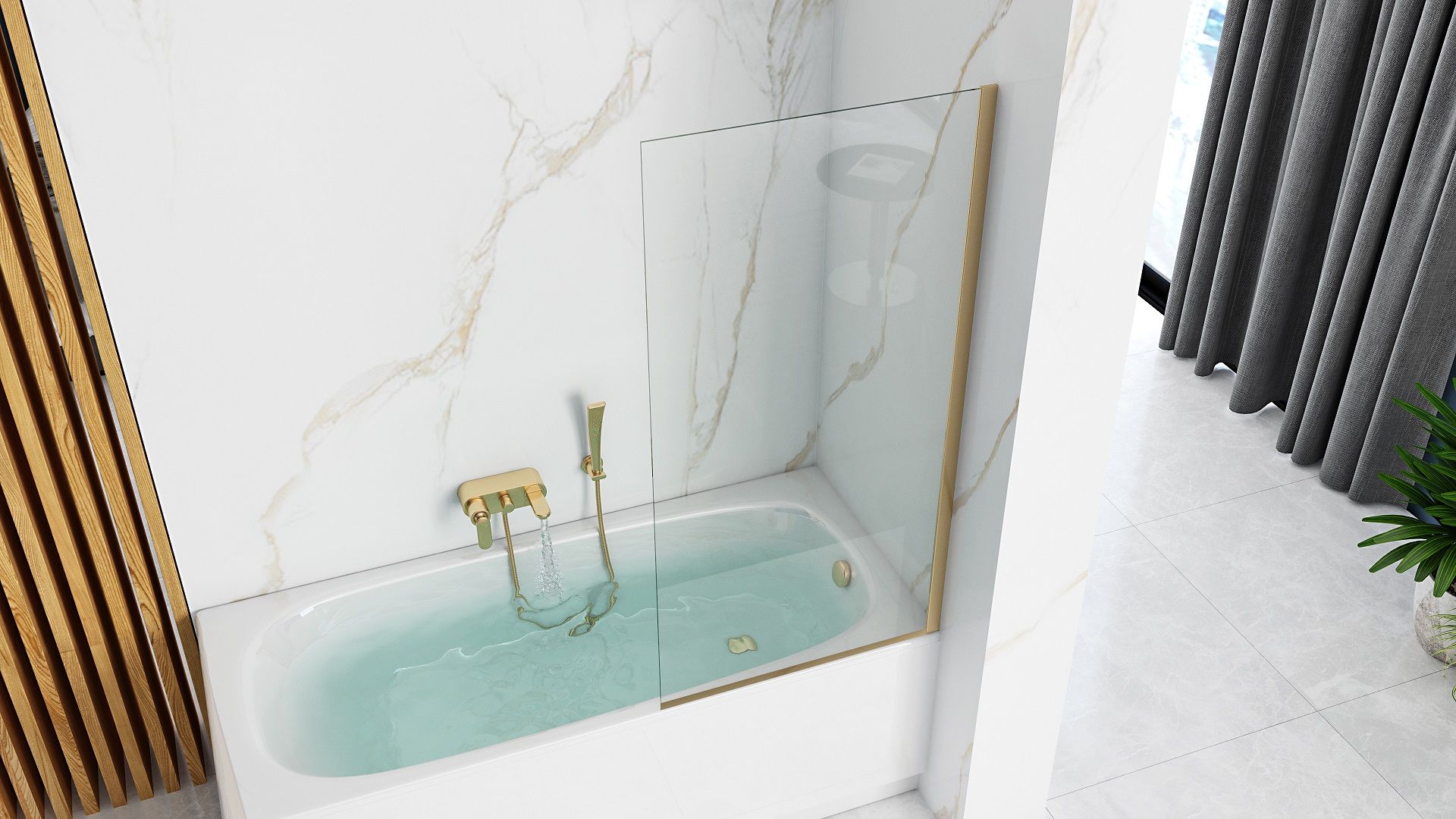 Paravan pentru cada Rea Elegant Gold 80 3