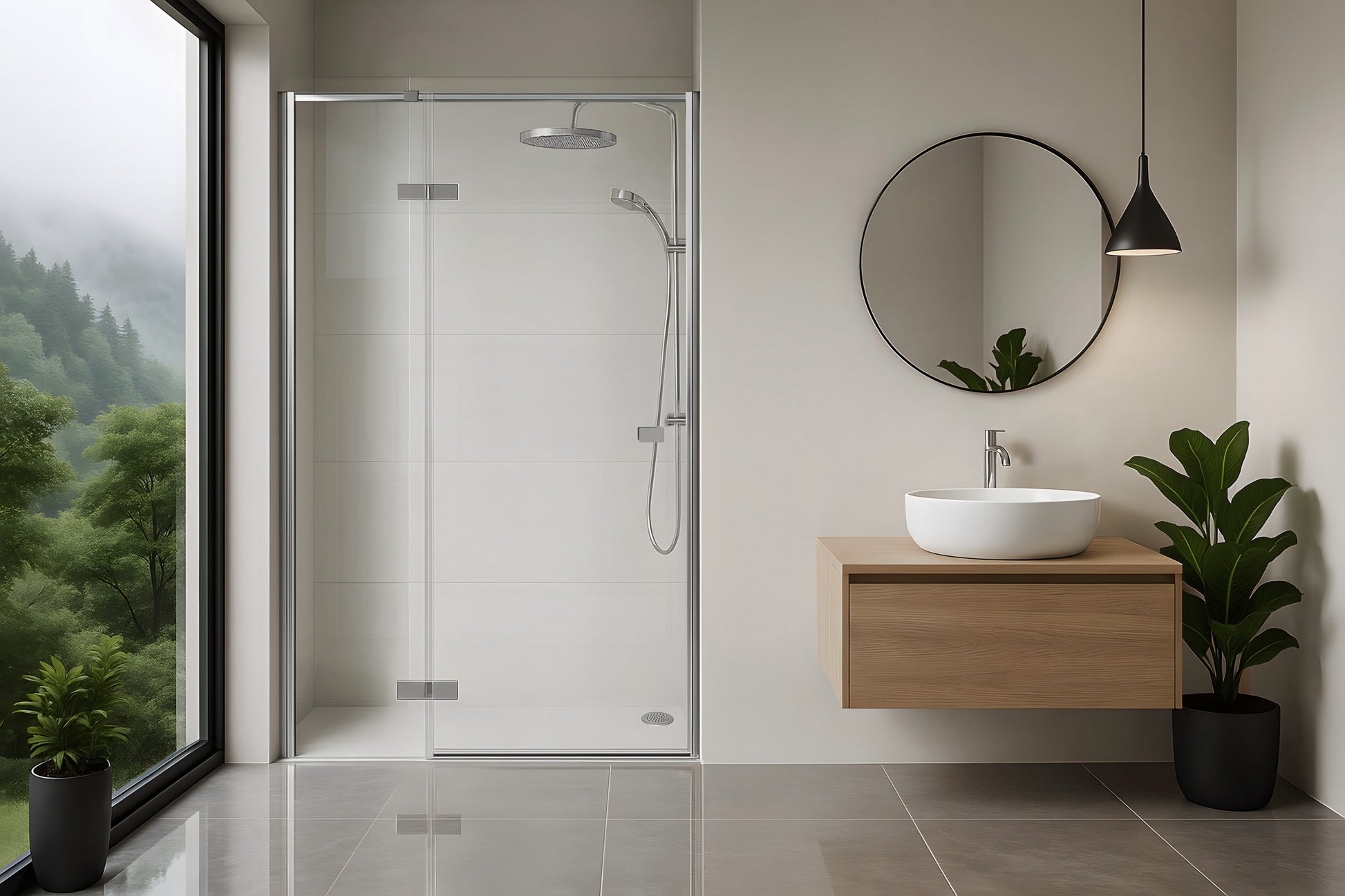 Paravan de dus Rea Atlas 100 Chrome dreapta 2