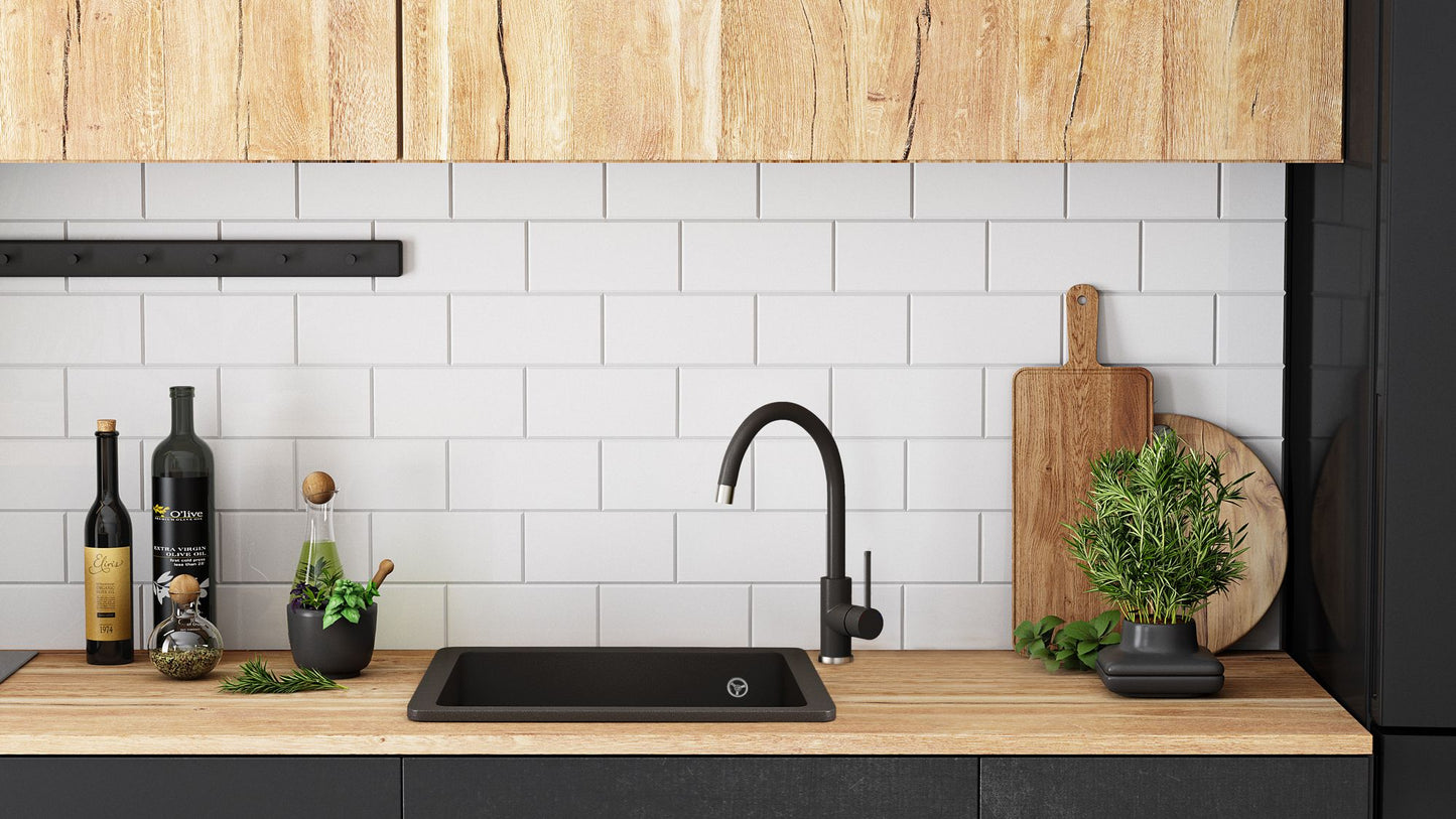 Chiuveta bucatarie Granit Nels black  5