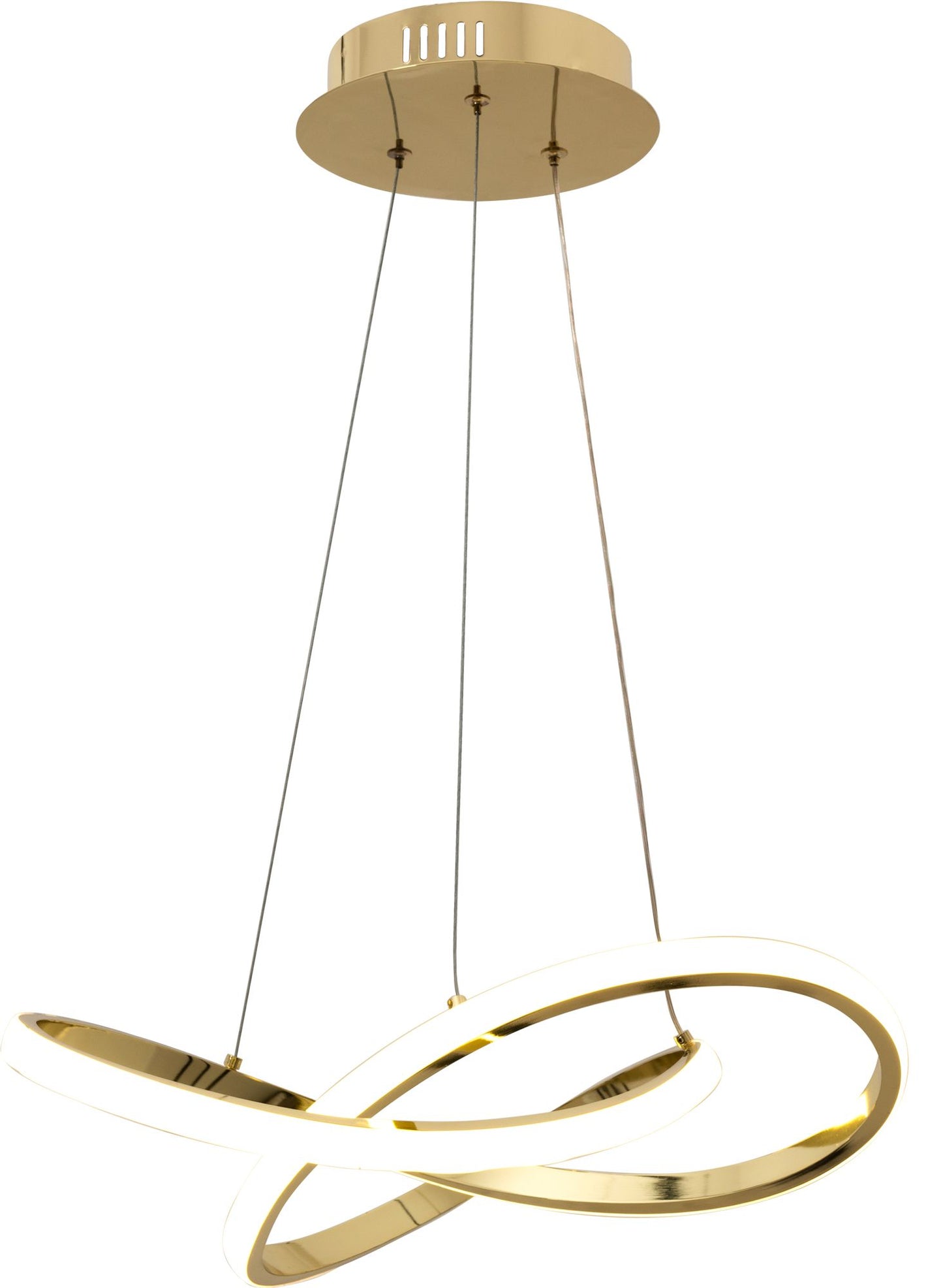 Lampă de tavan suspendată cu inel modern + telecomandă APP390-CP Gold  2