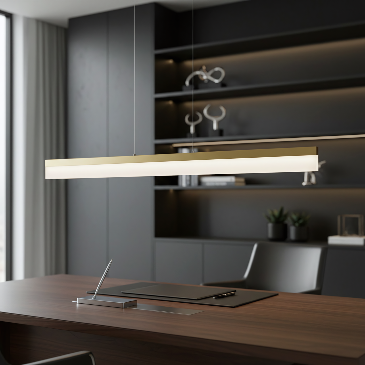 Lampă Suspendată Led App1694-cp 120 Cm Brush Gold  5