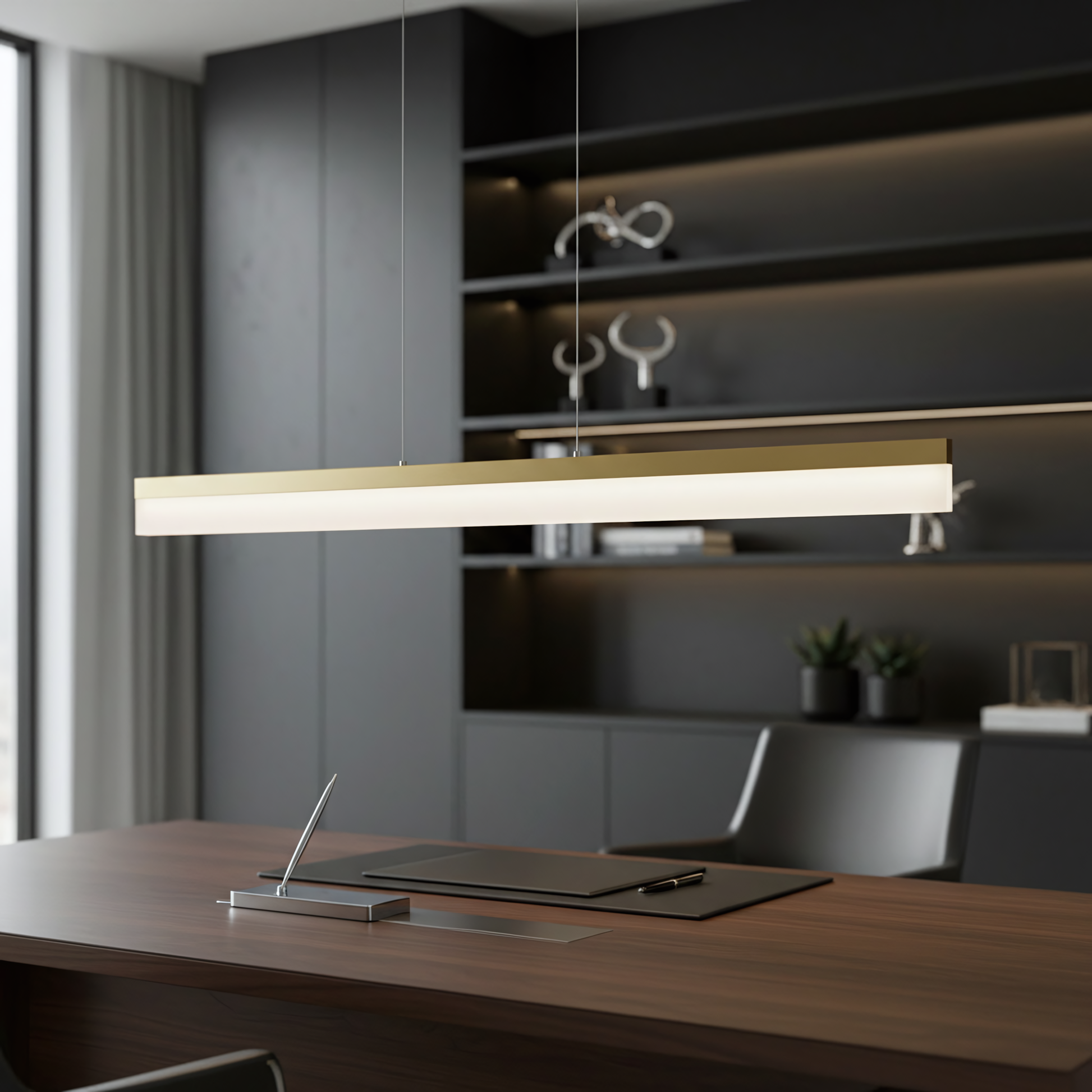 Lampă Suspendată Led App1694-cp 120 Cm Brush Gold  5