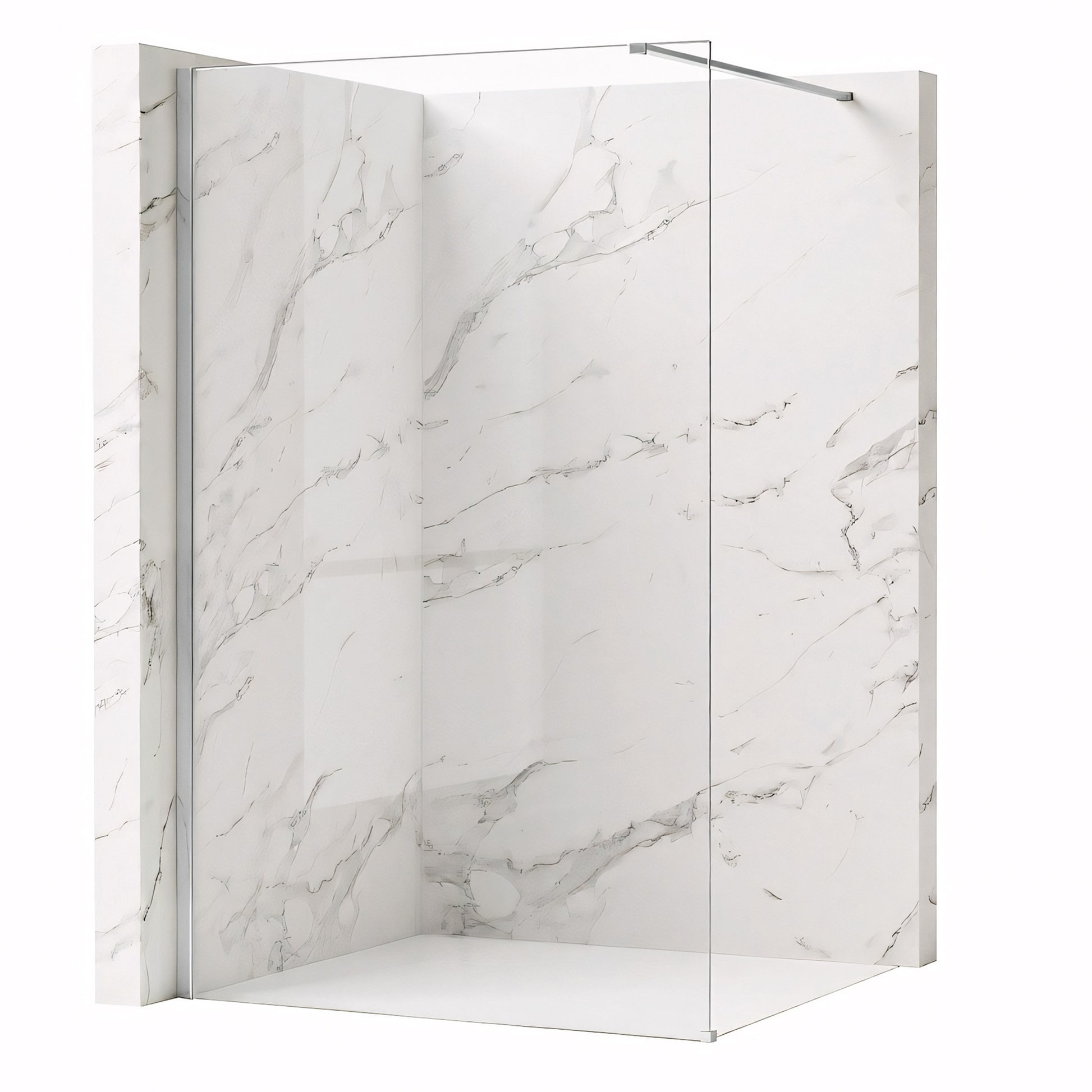 Paravan De Dus Rea Flexi Transparent / Chrome 130  1