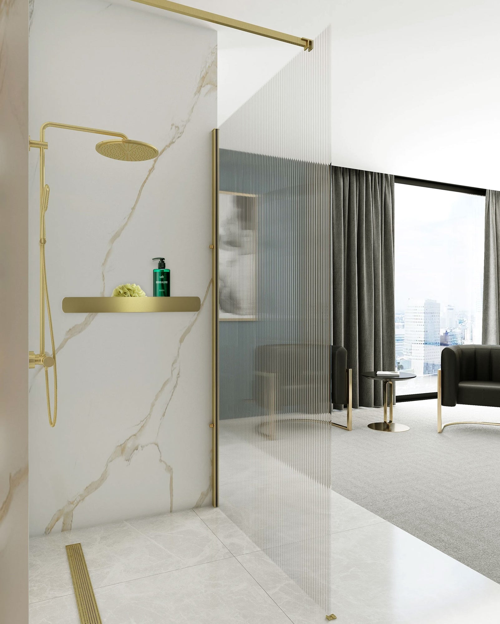 Raft Pentru Baie Sf03 60cm Gold Brush  3