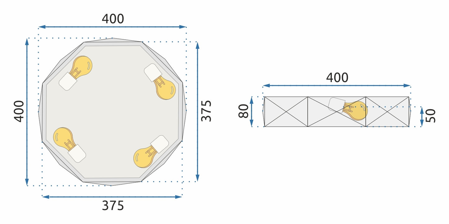 Lampă Diamond App876-c Gold 40 Cm  6