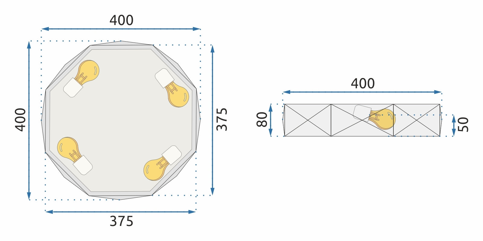 Lampă Diamond App876-c Gold 40 Cm  6