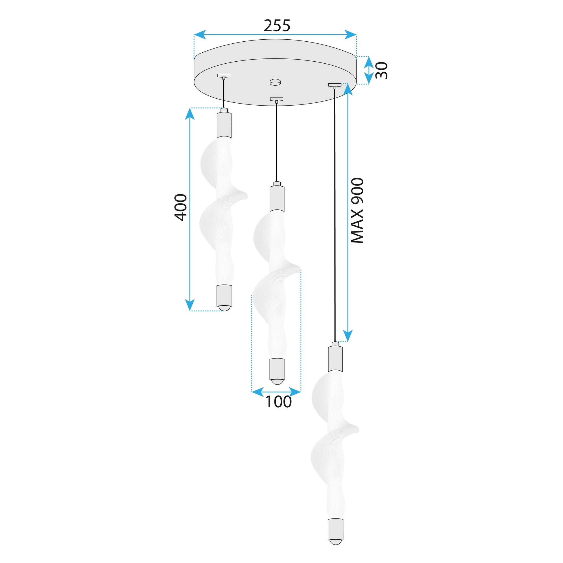 Lampa Led G009-3cpr White/gold  7