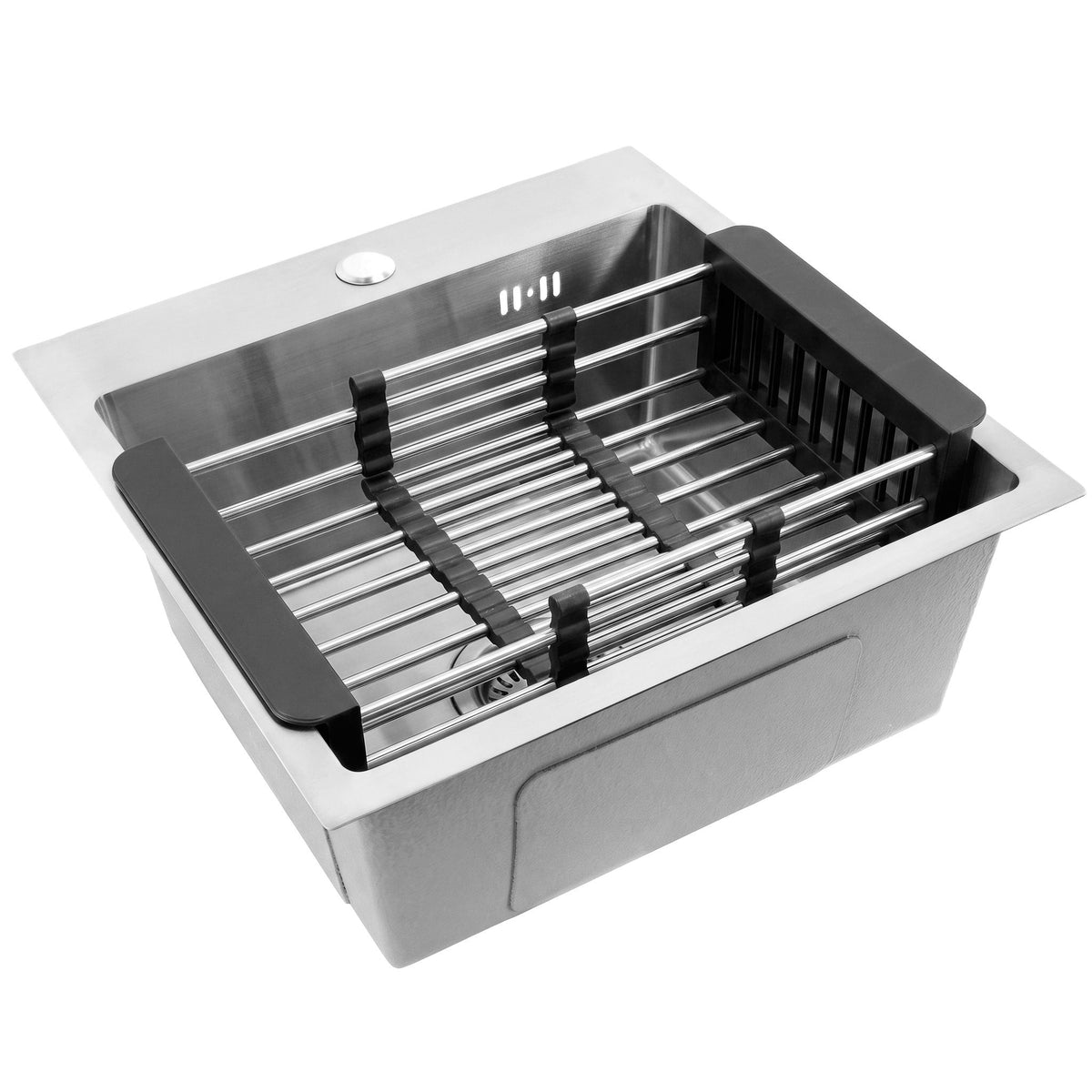 Chiuvetă Din Oțel Cu Set De Accesorii 3 Buc. REA Leo 40 Brush Nickel 1