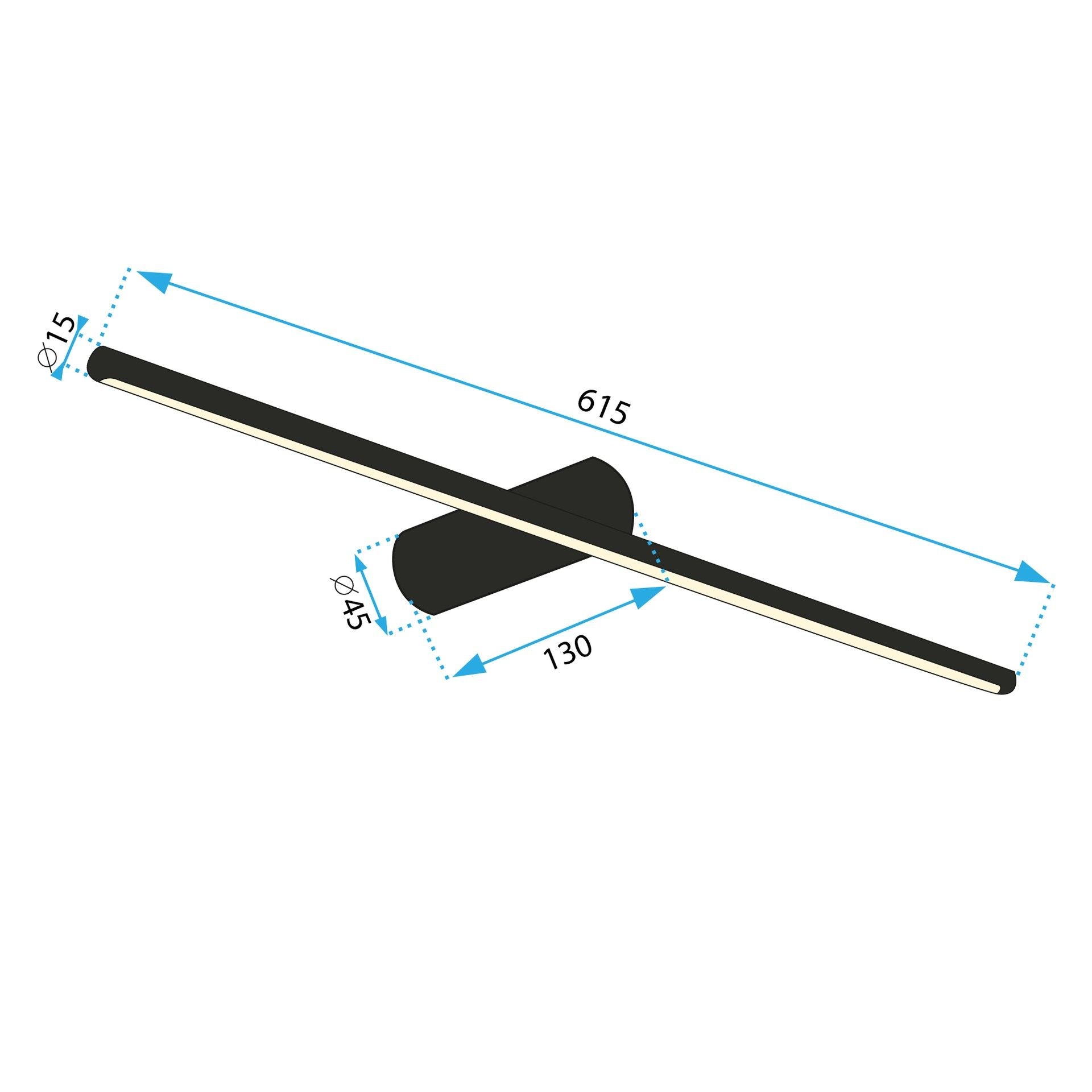 Lampa de perete LED 60CM APP1348 OLD GOLD  7