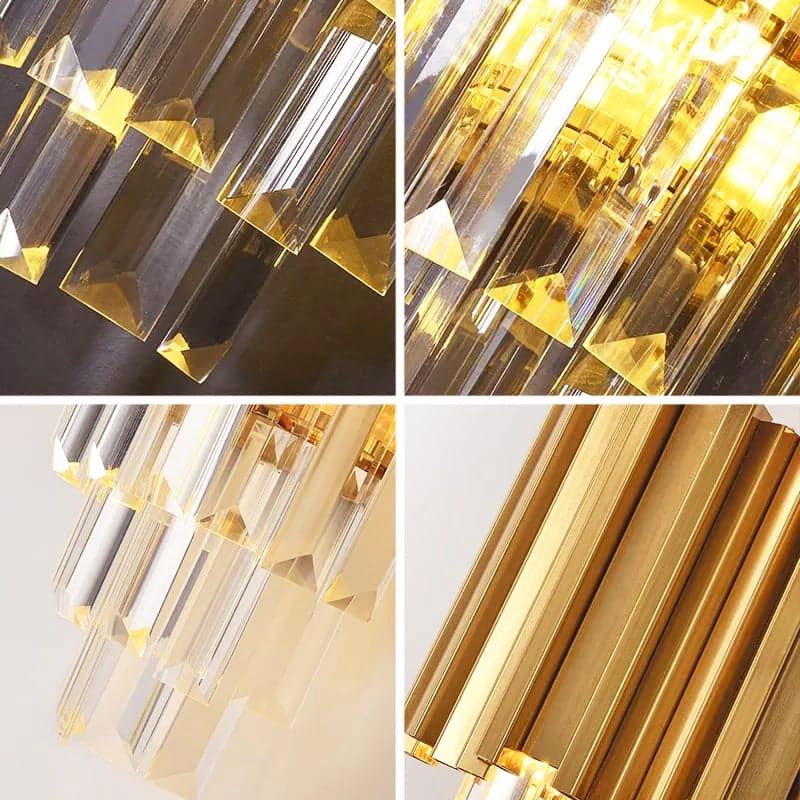 Lampă de cristal de perete aurie 312357  6