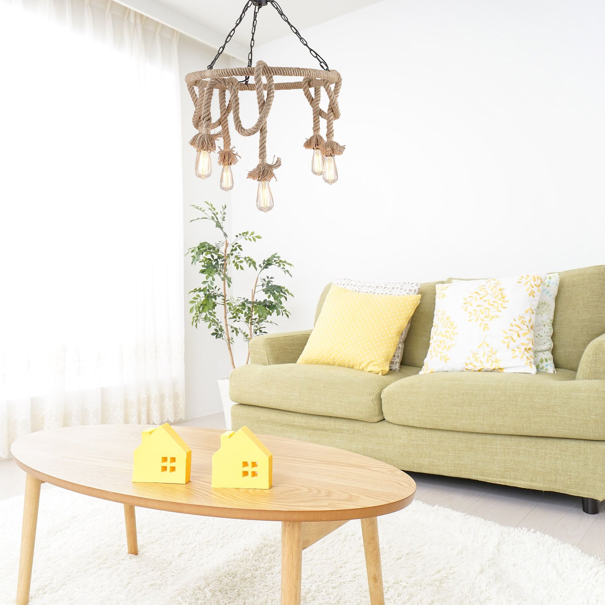 LAMPĂ DE PLAFON CU CANDELIER 5 E27 APP677-5CP  5
