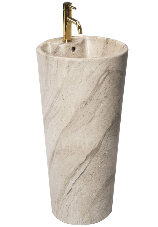 Lavoar freestanding de sine stătător Ceramic Rea Blanka Natural Matt Marmură  1