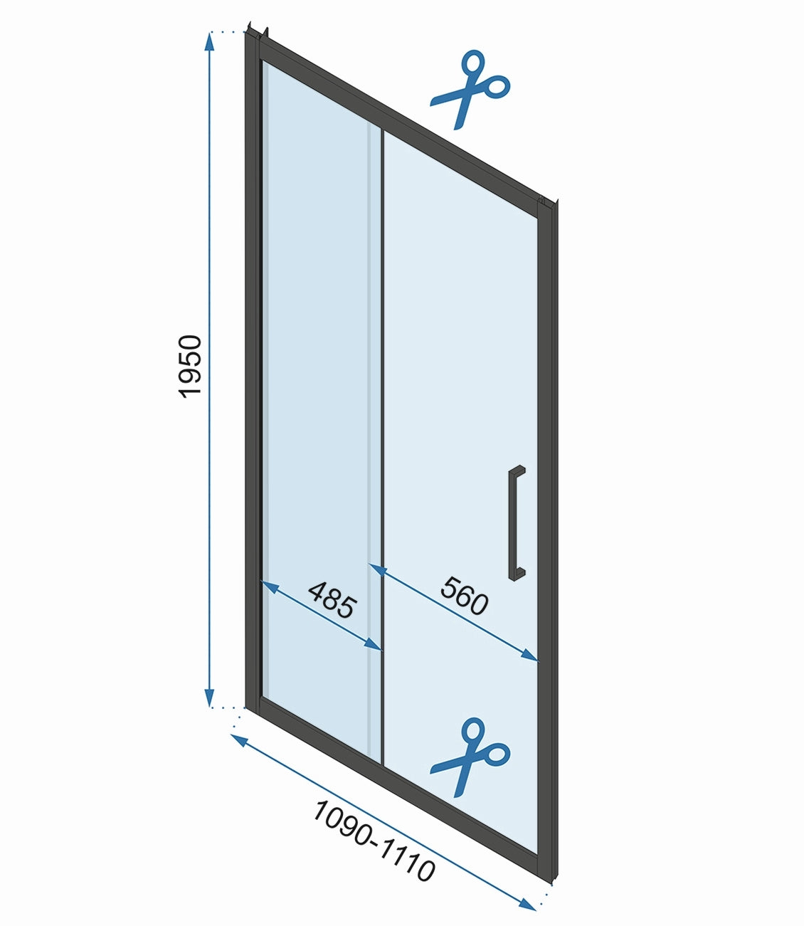 Cabina dus REA Rapid Slide Chrome Usa: 120 Perete: 80 7
