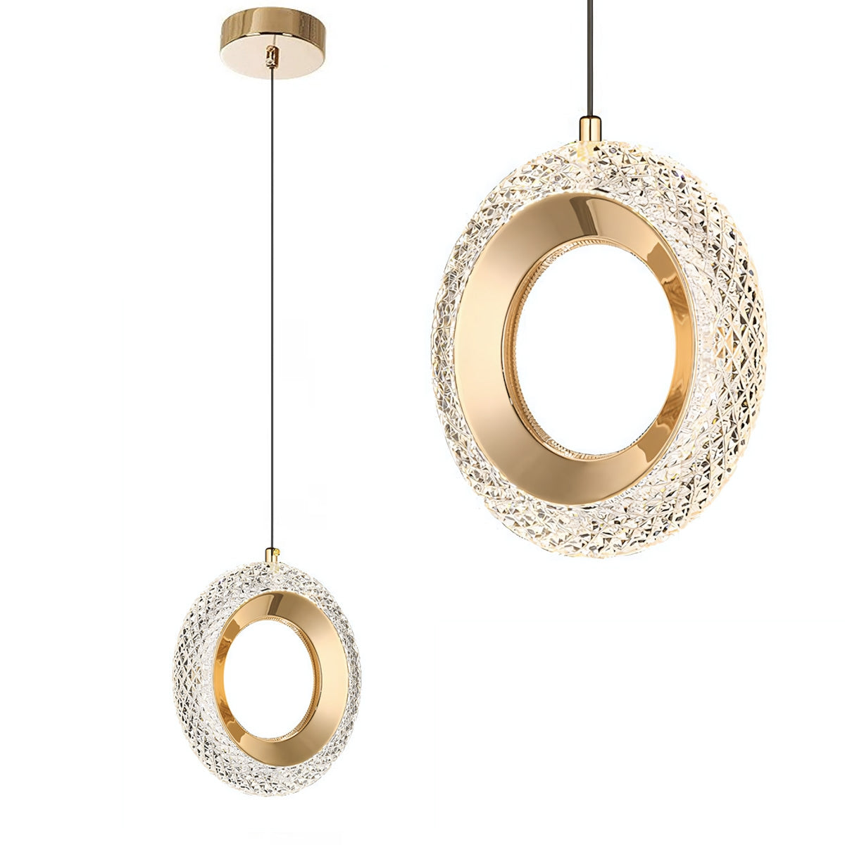 Lustră Cu Cristale Suspendată G119-1cp Gold  1