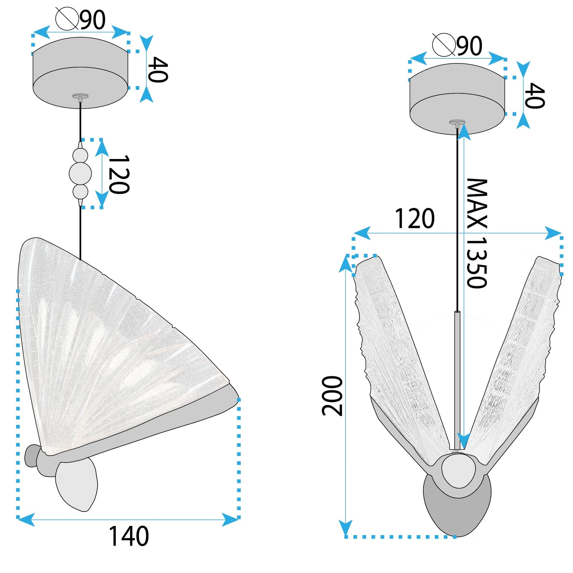 Lampă Suspendată Led Lhj105-1cp Gold  14