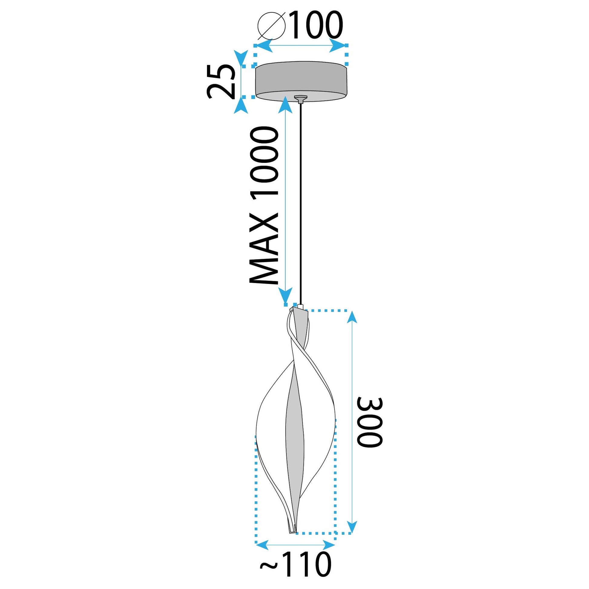 Lampă Suspendată Led G120-cp Gold  4
