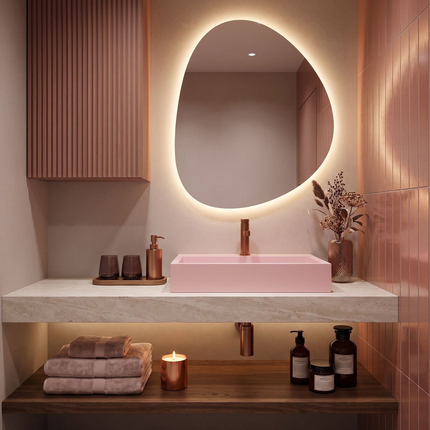 Lavoar Pentru Blat GOYA PINK 50CM 7