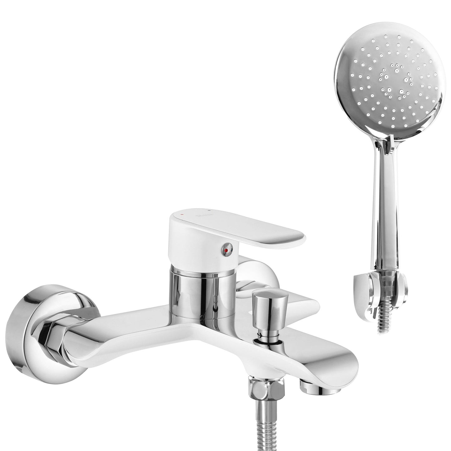Baterie pentru cadă REA BLOOM White Chrome  1