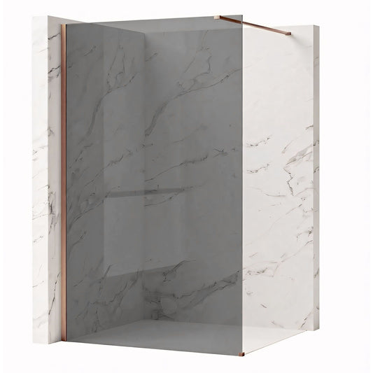 Paravan de dus Rea Flexi Grey / Brush Copper 140  1