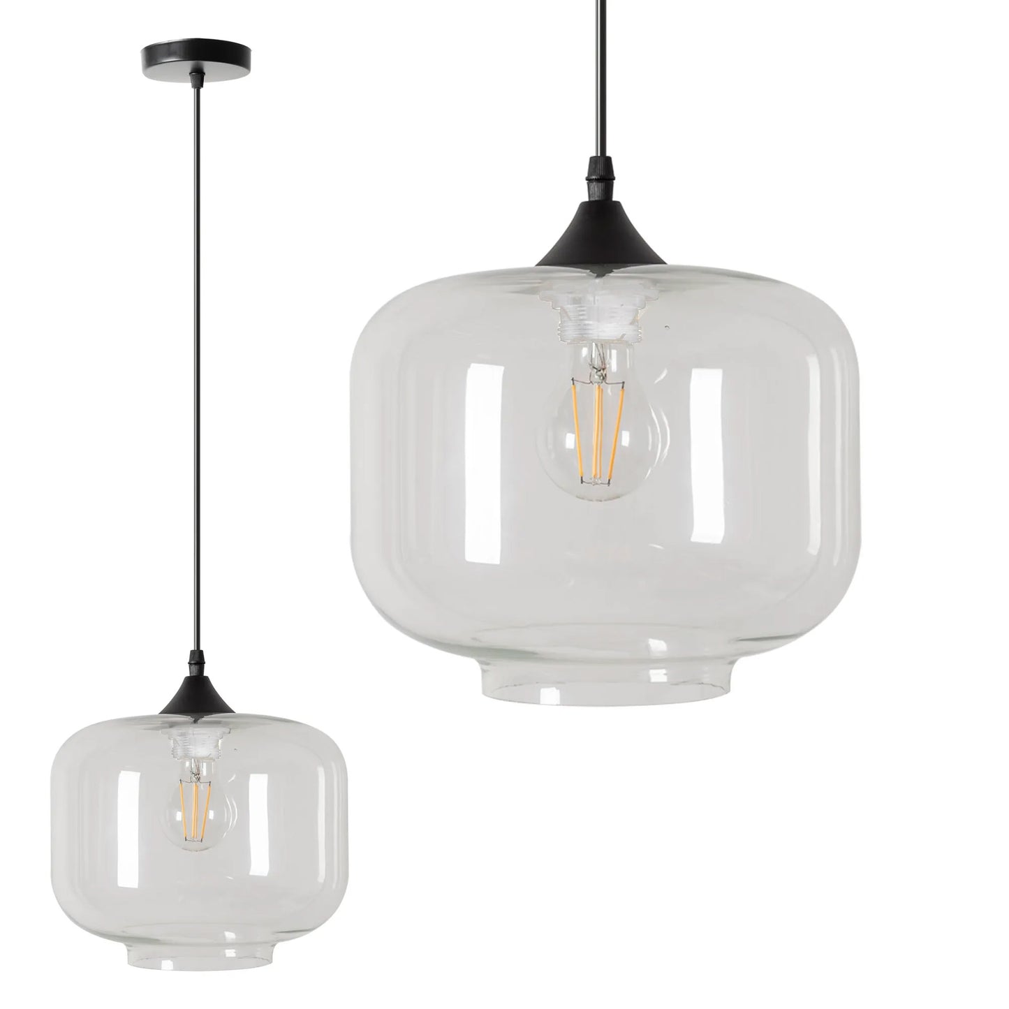 Lampa De Tavan Suspendabila Din Sticla APP312-1CP Loft  1