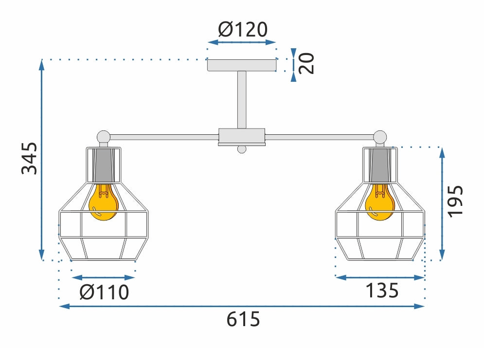 Lampă Suspendată De Tavan Din Metal Loft APP735-6C  9