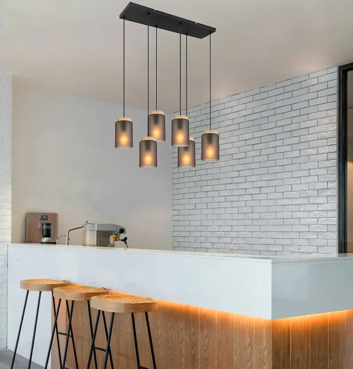 Lampă Suspendată APP1813-6CP Frosted Grey  4