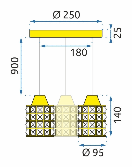 Plafoniera Cristal Gold APP726-3CRP  8