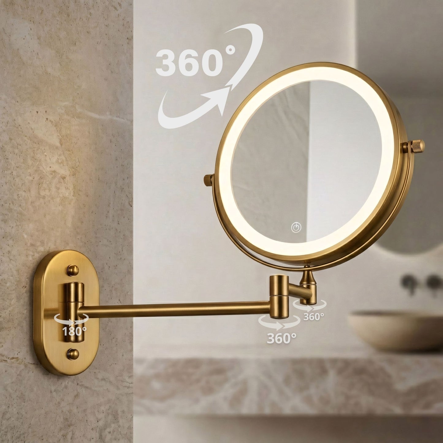 Oglindă LED Glow Old Gold  4