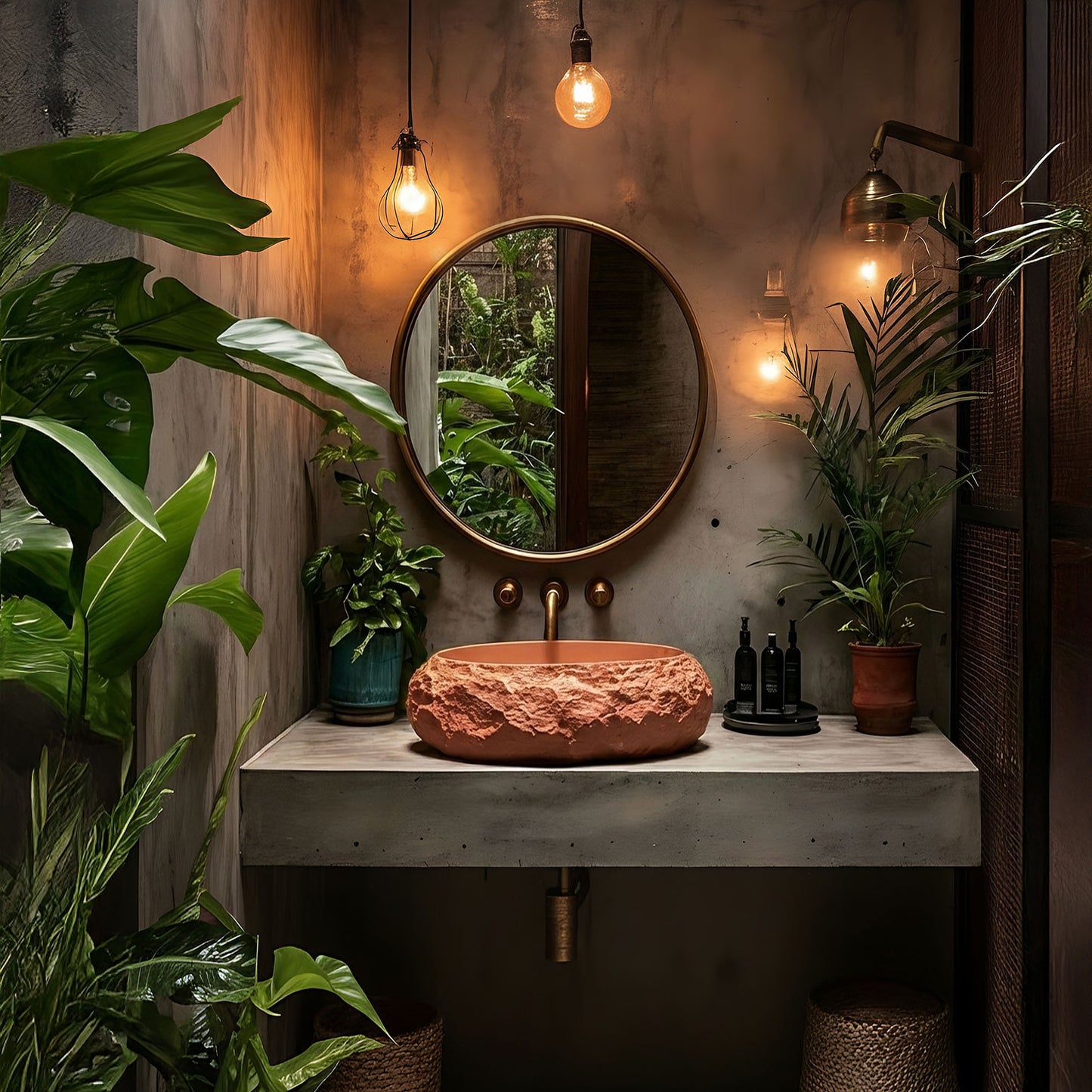 Lavoar pe blat Mika Terracotta  6