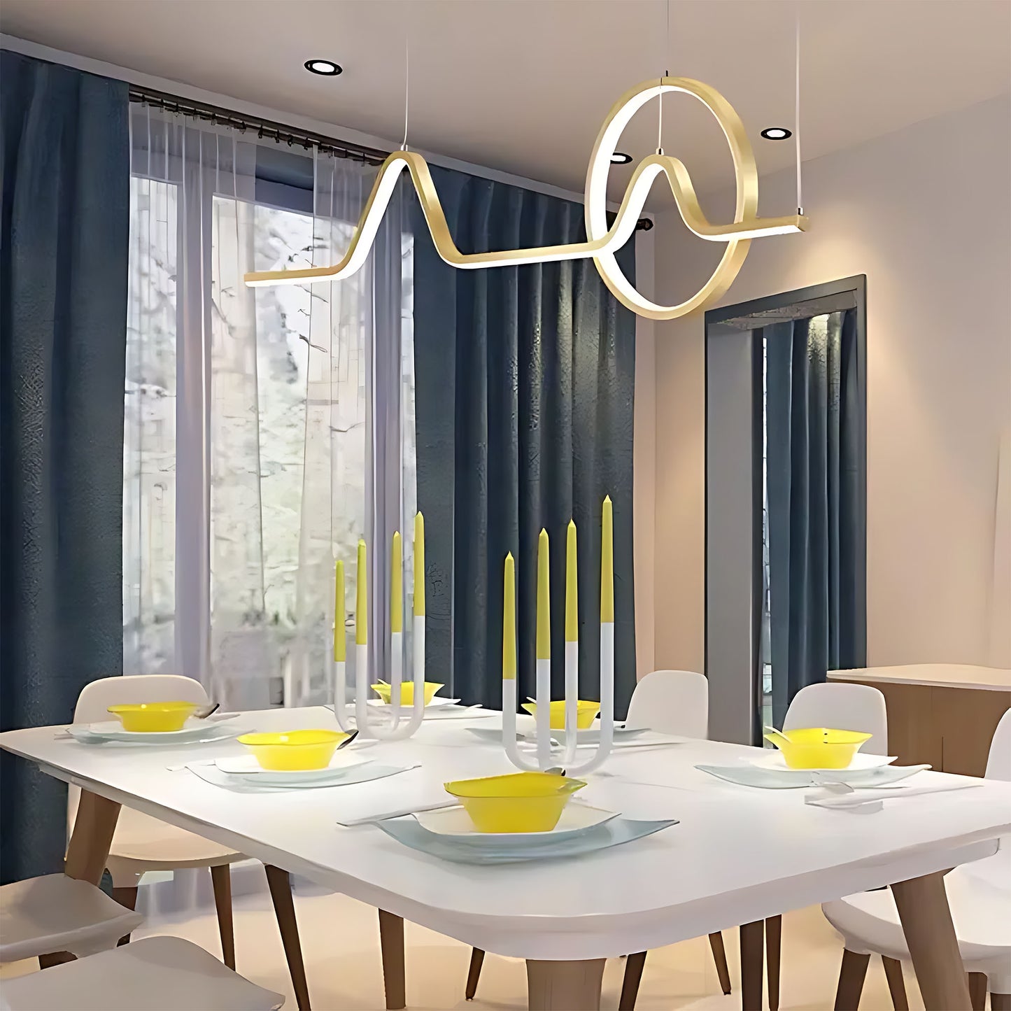 Lampa Led Lhj022-cp 120 Cm Gold  9
