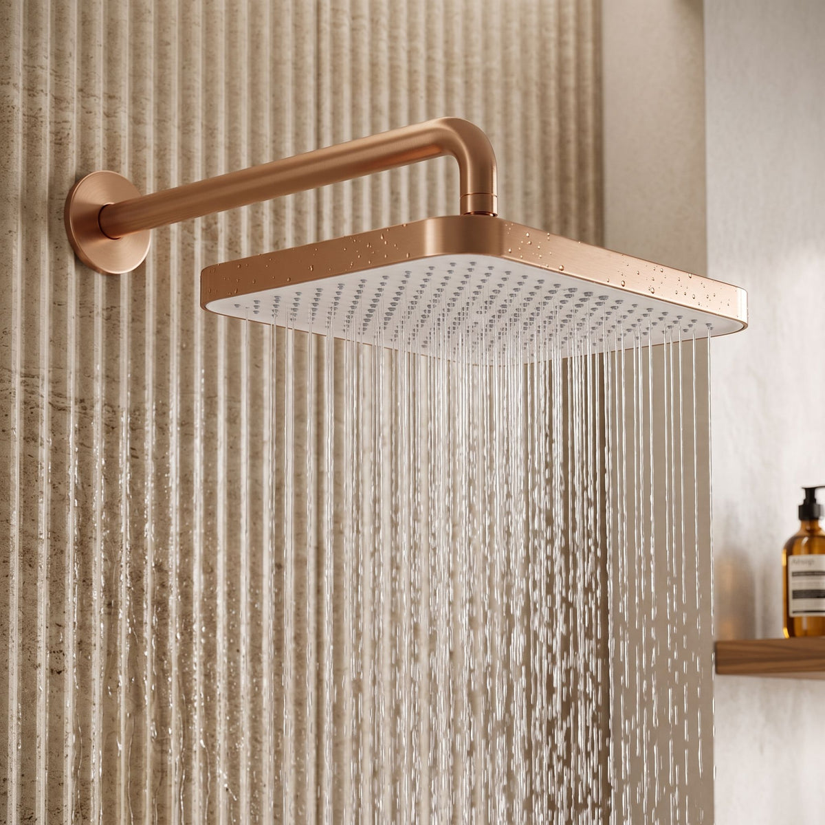 Pălărie De Duș Dreptunghiulară REA JS-032 Brushed Copper 10