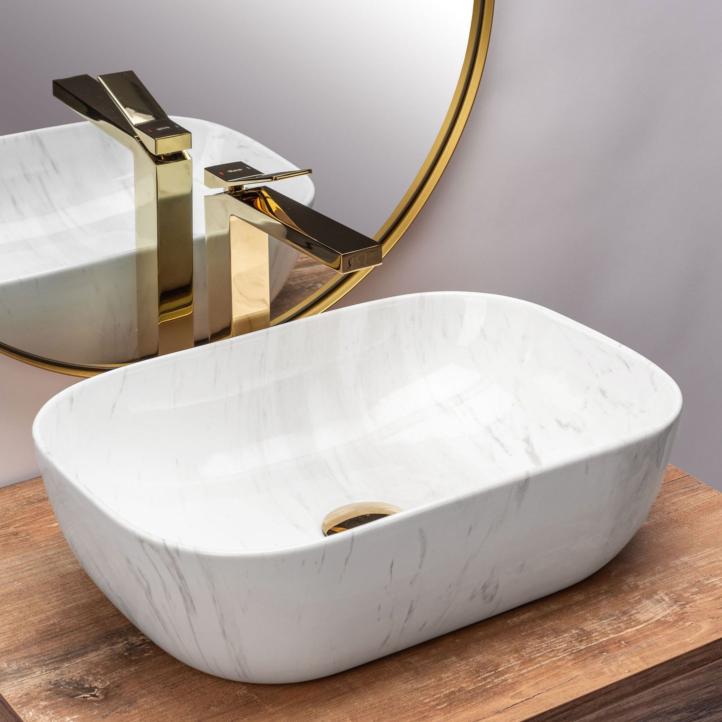 Baterie pentru lavoar Rea Duet Gold  6