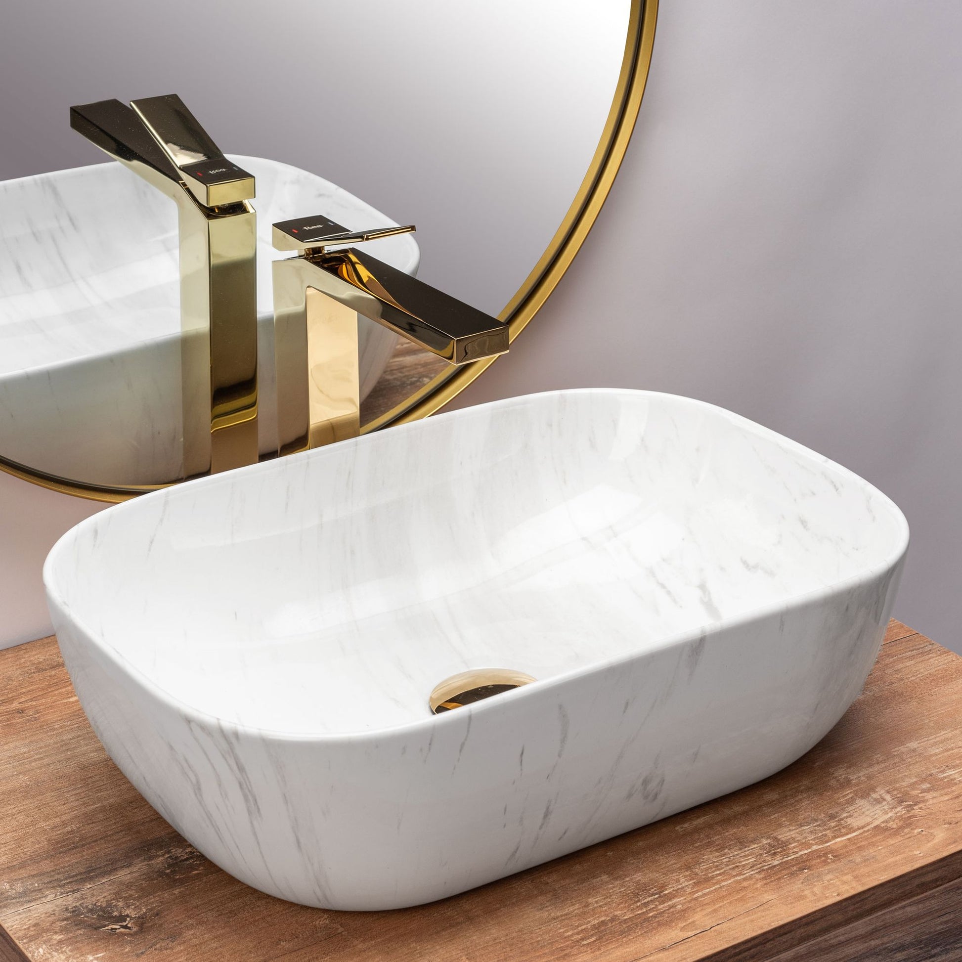 Baterie pentru lavoar Rea Duet Gold  6