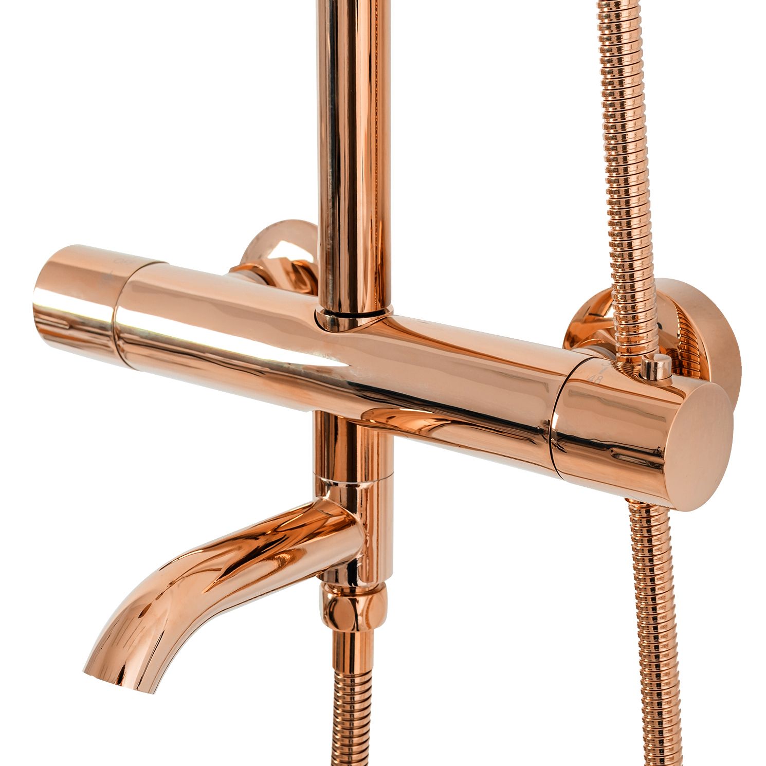 Coloana de dus cu termostat REA Lungo Rose Gold  2