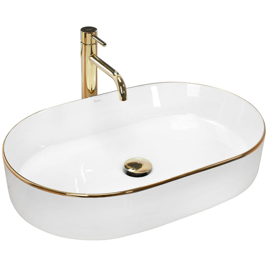Lavoar pe blat Rea Nadia White Gold Edge 1
