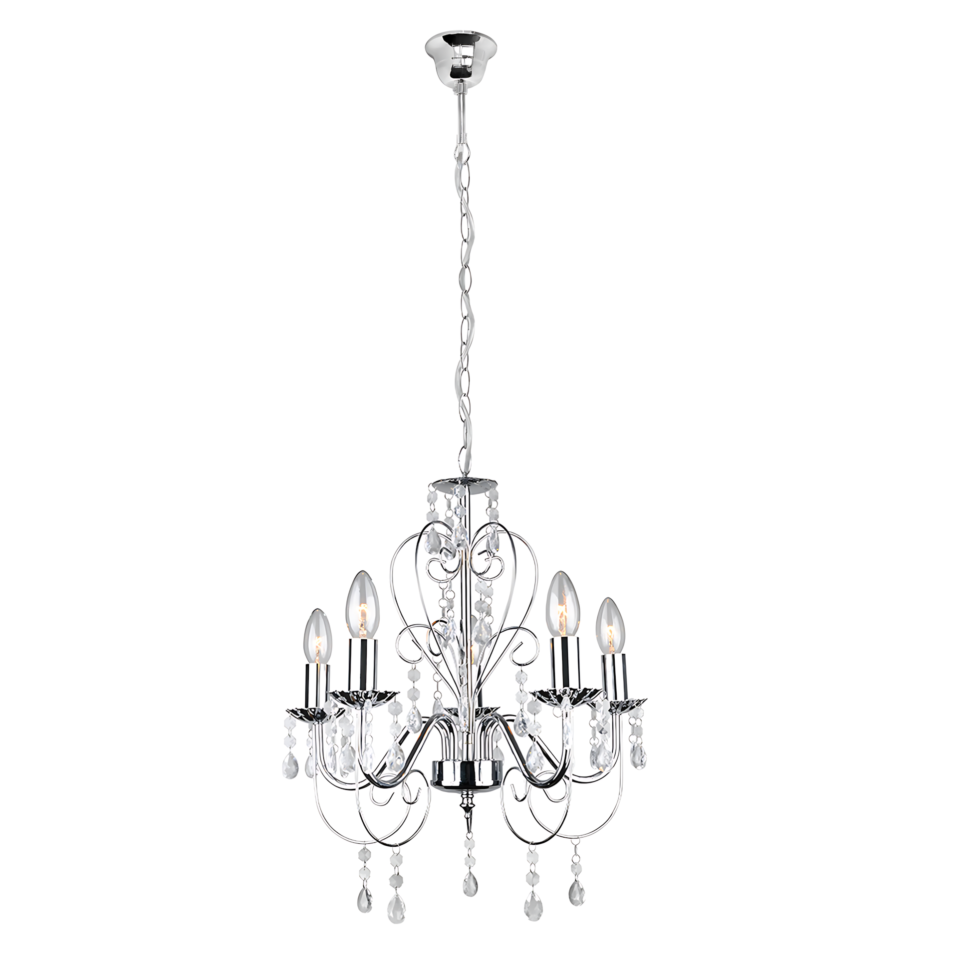Lampă Suspendată Ebt008-5cp Chrome  1