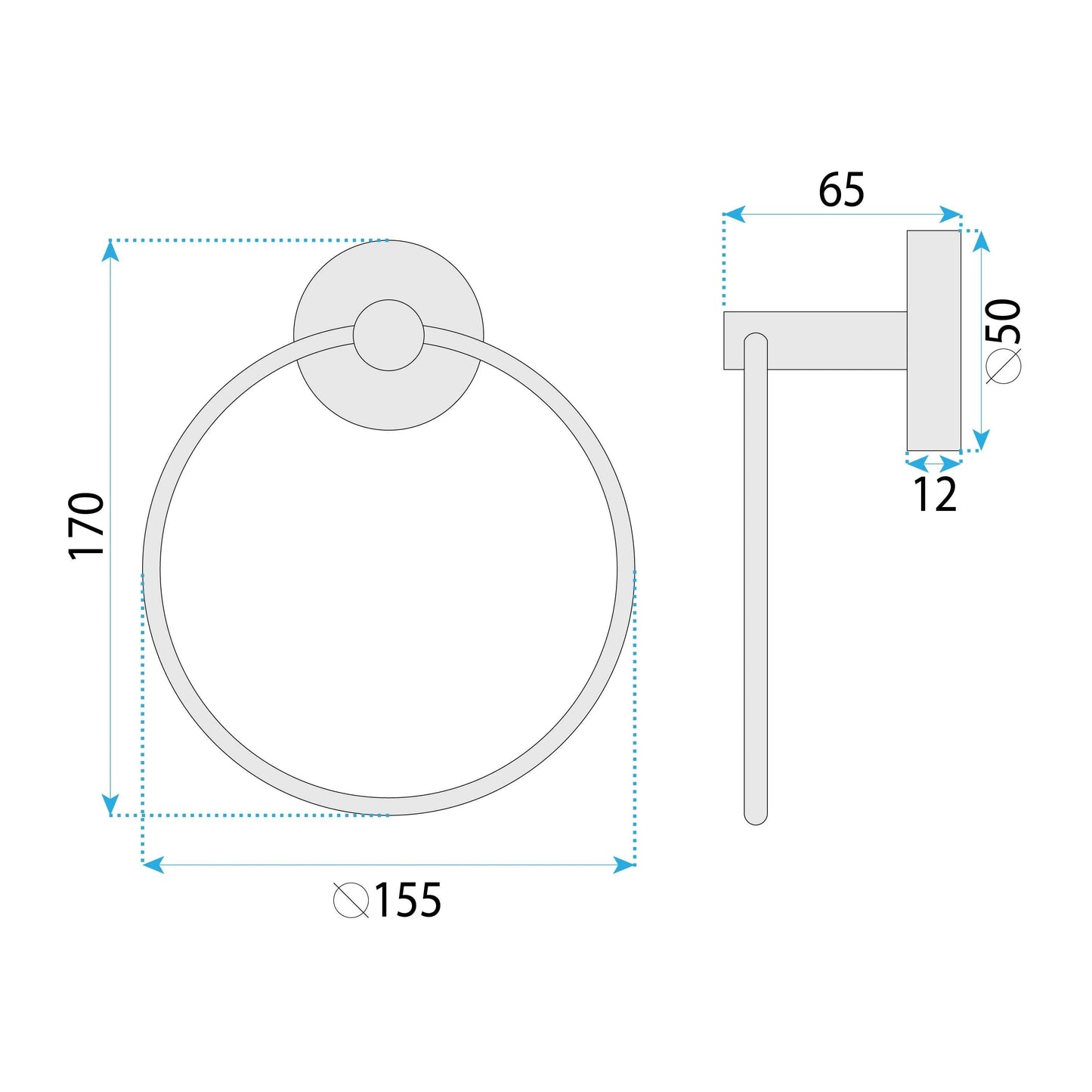 Cuier de baie Ring 6610 Modern Gold  8