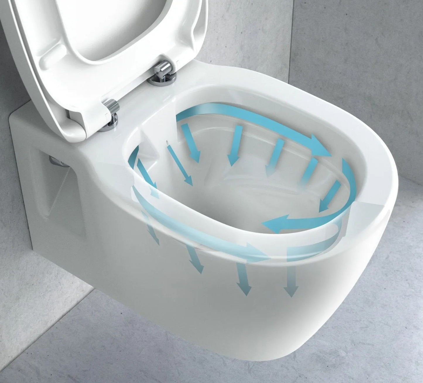 Set vas WC + Bideu CARTER alb suspendabil  8