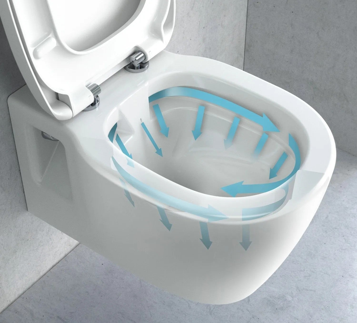 Set vas WC + Bideu CARTER alb suspendabil  8