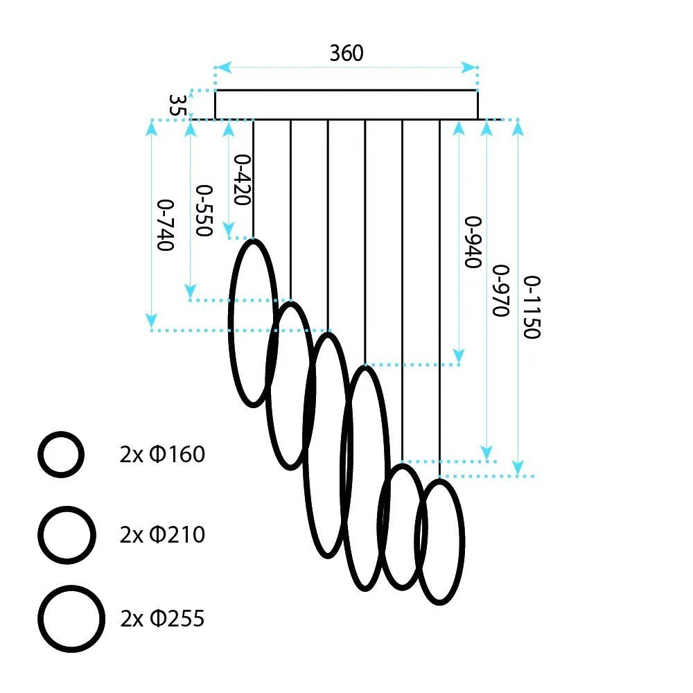 LAMPĂ DE TAVAN SUSPENDATĂ APP1921-CP BLACK  8