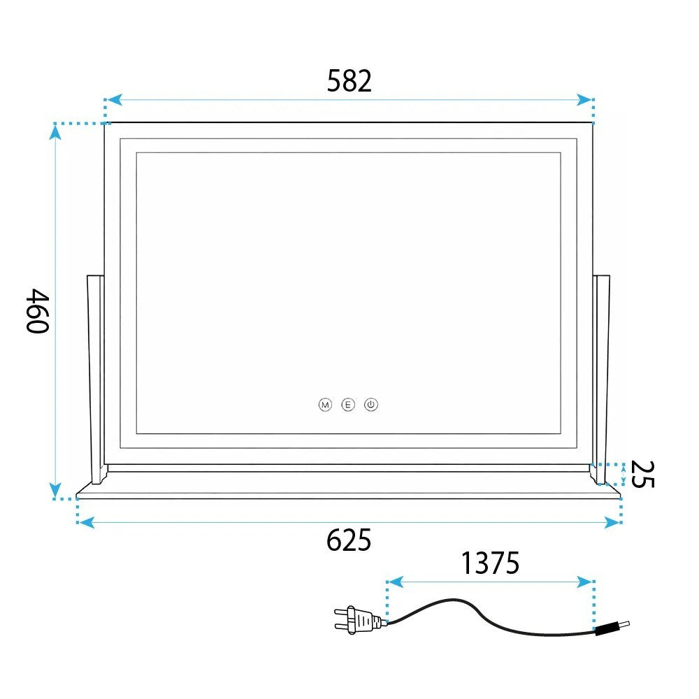 Oglindă LED STUDIO White 58x45  8