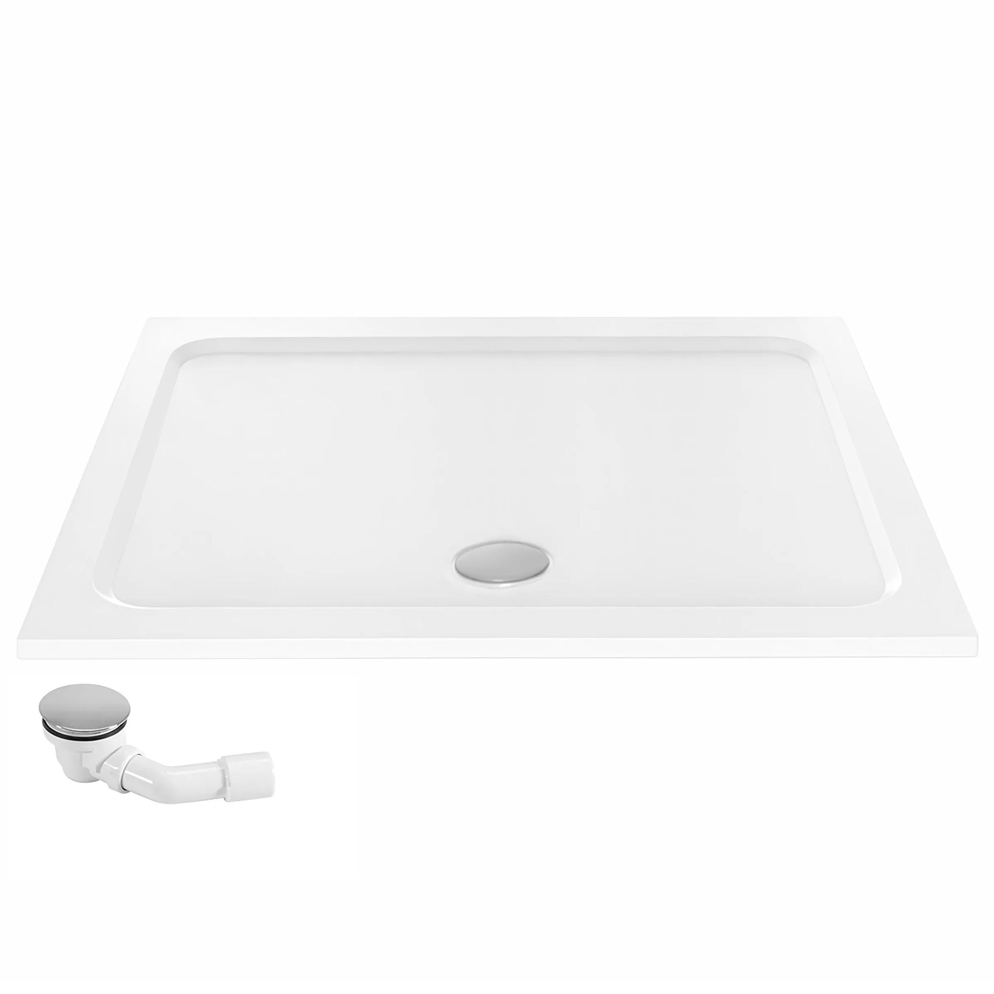 Cada pentru dus din acril Rea Belmond White 80x100 Capac cupru periat 8