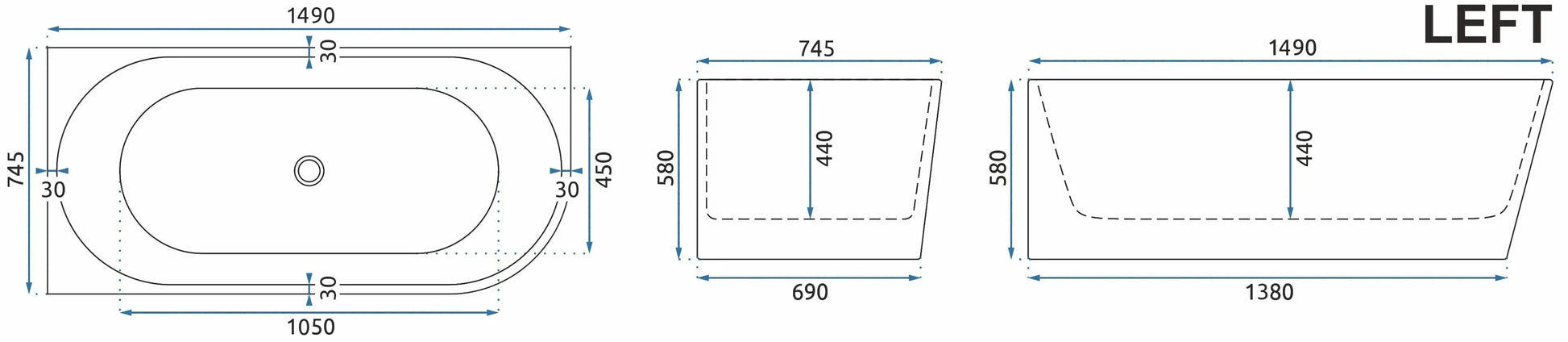 Cada SYDNEY BELLANTO LEFT 150cm Capac dop cupru periat 8
