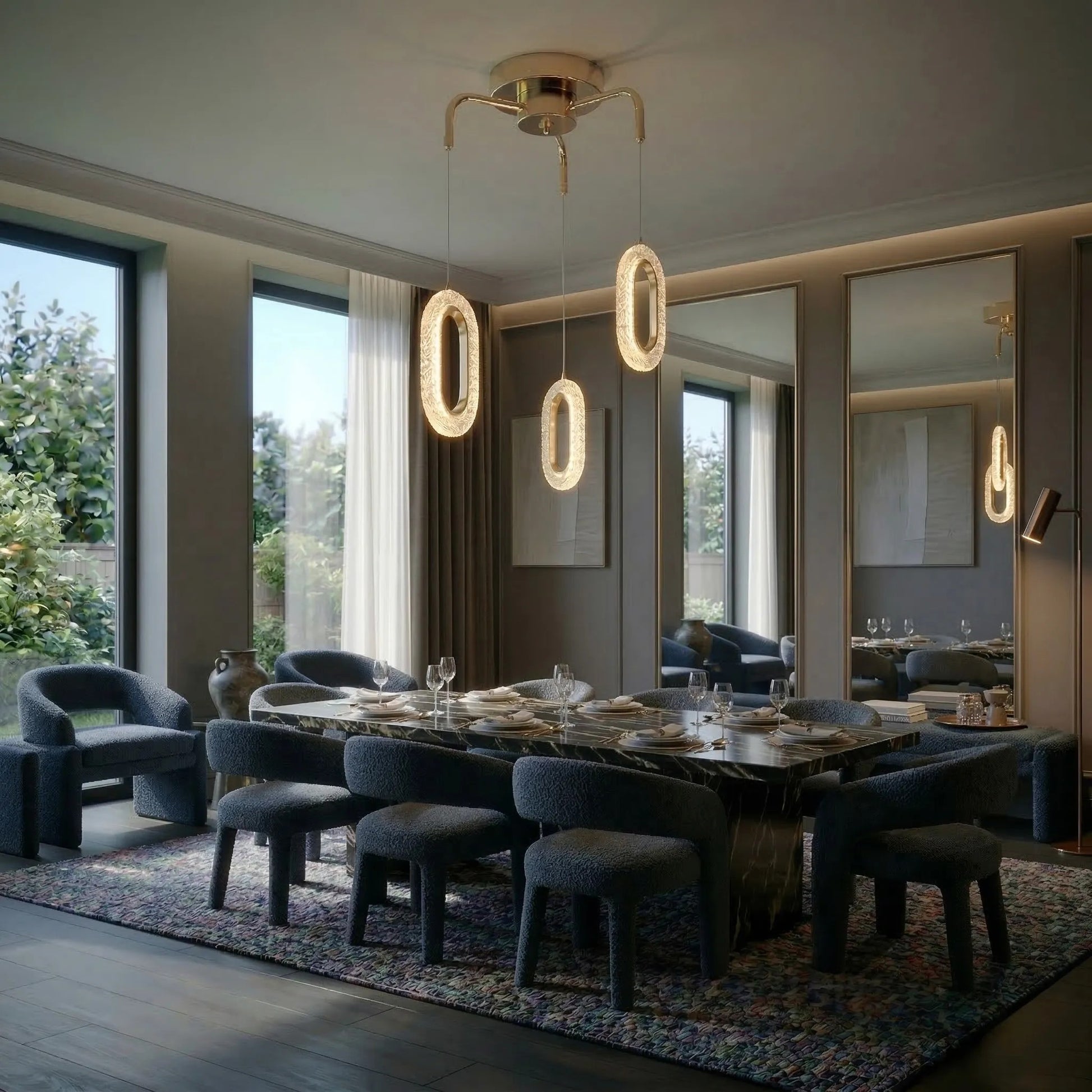 LAMPĂ LED SUSPENDATĂ DE TAVAN G173-3CP GOLD  8
