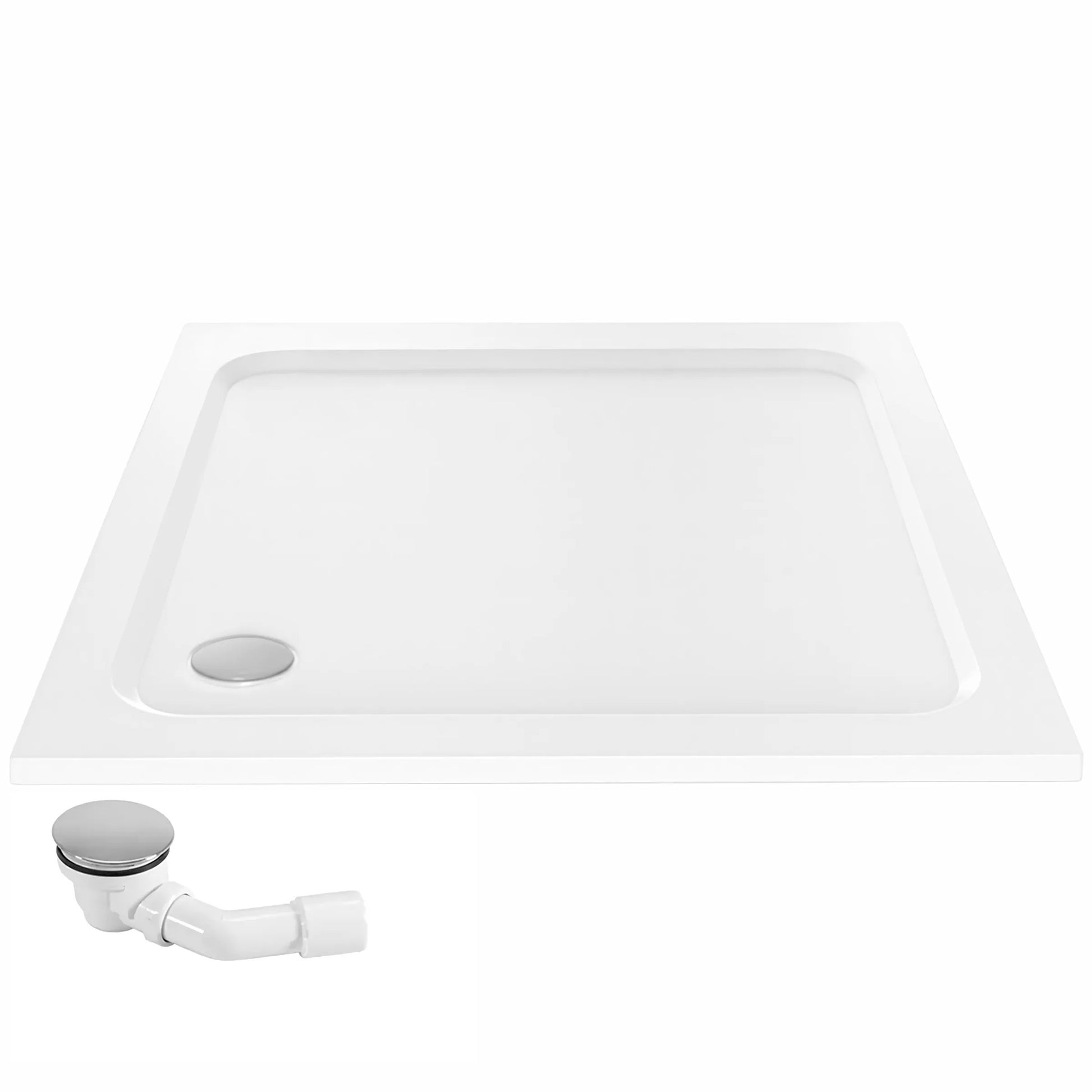 Cada pentru dus din acril Rea Belmond White 80x80 Capac cupru periat 8