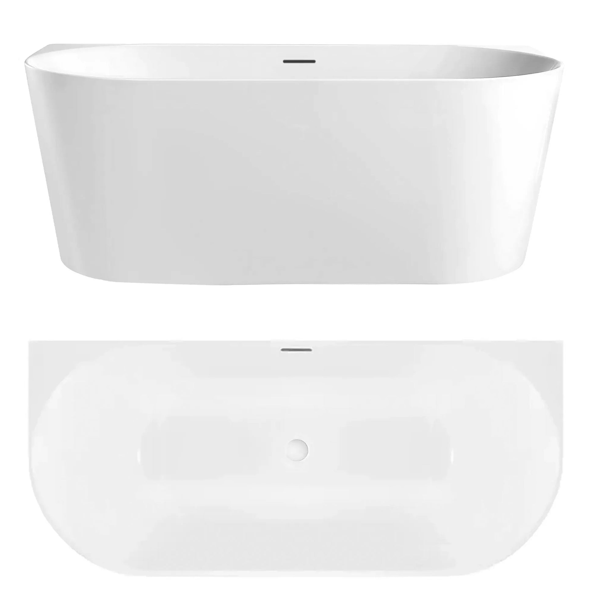 Cada din acril freestanding CAPRI SLIM 150cm Capac dop aur periat 8